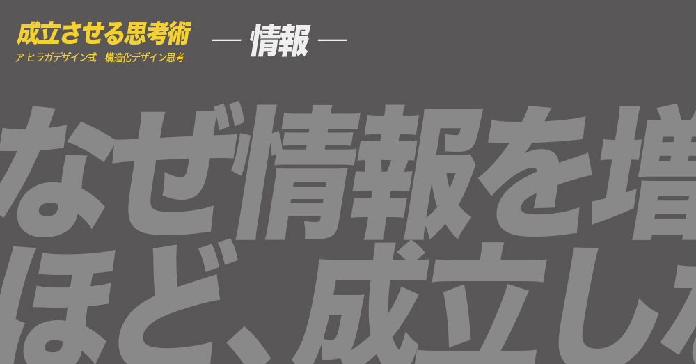 ア ヒラガデザイン式構造化デザイン思考｜情報